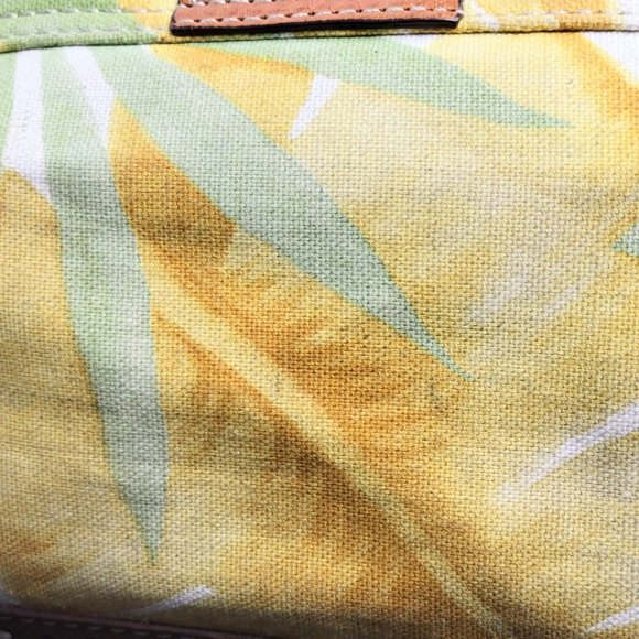 Michael Michael Kors Tropical Print Textile Brown Leather / Stud Adorned Bag - Picture 7 of 13